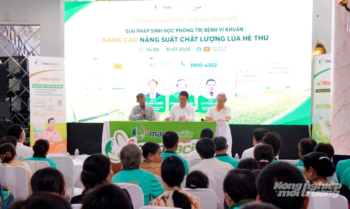 Map Pacific Singapore không ngừng tiên phong chia sẻ các giải pháp sinh học áp dụng vào nhiều vùng trồng đến nông dân. Ảnh: Gia Phú. Map Pacific Singapore không ngừng tiên phong chia sẻ các giải pháp sinh học áp dụng vào nhiều vùng trồng đến nông dân. Ảnh: Gia Phú.