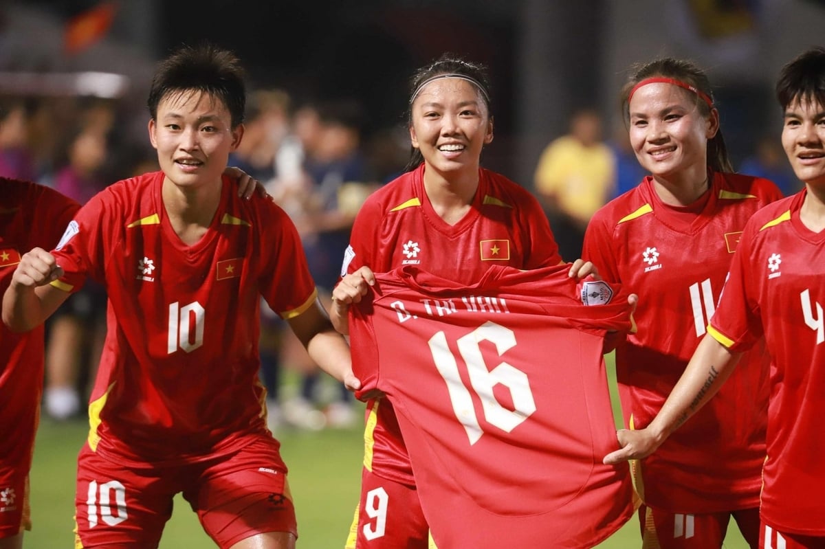 Tuyển nữ Việt Nam vào bán kết với ngôi nhất bảng tại AFF Cup nữ 2025. Ảnh: VFF.