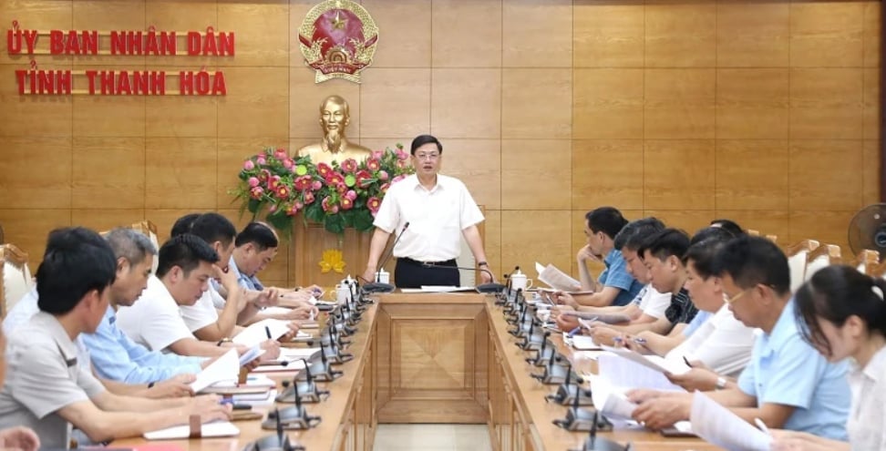 Ông Mai Xuân Liêm phát biểu chỉ đạo tại hội nghị gỡ khó các dự án trọng điểm. Ảnh: Báo Thanh Hóa. Ông Mai Xuân Liêm phát biểu chỉ đạo tại hội nghị gỡ khó các dự án trọng điểm. Ảnh: Báo Thanh Hóa.
