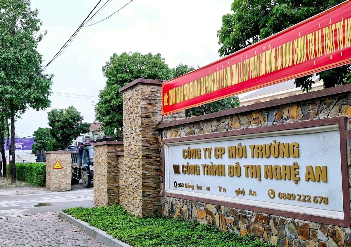 Công ty CP Môi trường và Công trình đô thị Nghệ An - một trong 5 đơn vị chưa hoàn thành việc chuyển nhượng vốn nhà nước. Ảnh: Phạm Tuân.