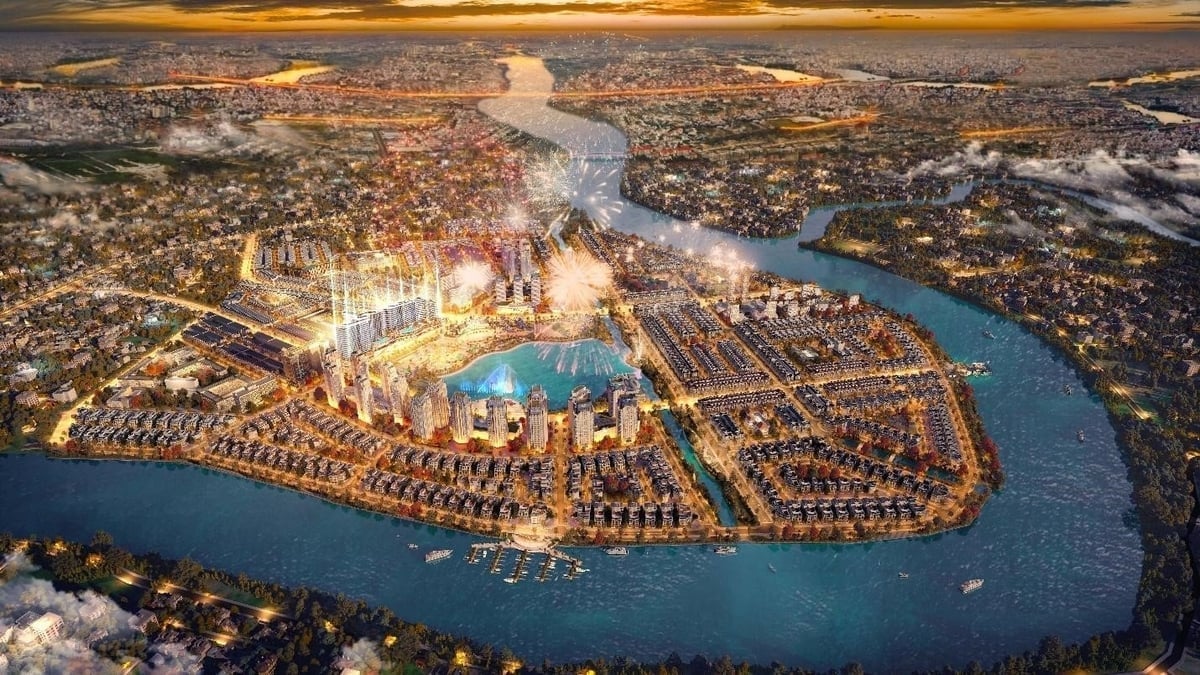 Dự án Diamond Sky tọa lạc đắc địa bên sông Sài Gòn, trở thành khu đô thị xanh và hiện đại bậc nhất tại TP.HCM. Ảnh: Ngọc An.