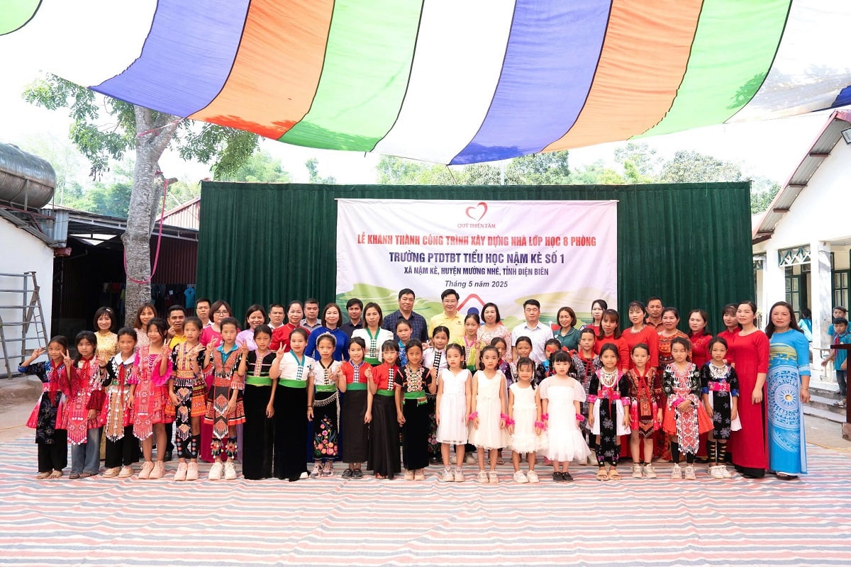 Trường PTDT bán trú Tiểu học Nậm Kè (Điện Biên) – một trong những công trình được Quỹ khánh thành và đưa vào sử dụng tháng 5/2025.