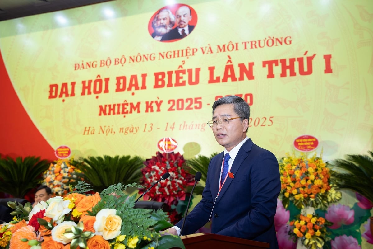 Phó Vụ trưởng Vụ Kế hoạch - Tài chính, Bộ Nông nghiệp và Môi trường Trần Gia Long phát biểu tham luận tại Đại hội. Ảnh: Khương Trung.