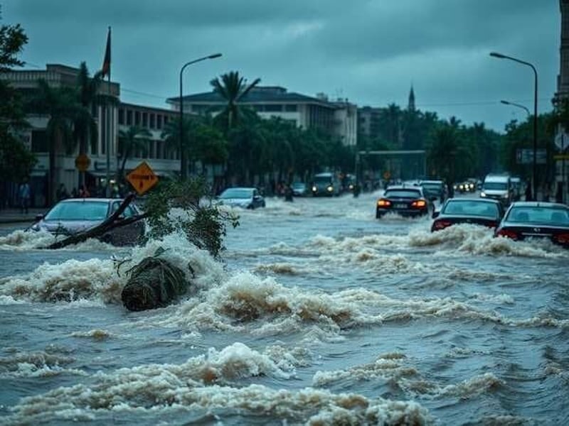 Đầu tháng 7, nước Mỹ trải qua bốn sự kiện mưa '1.000 năm có một' chỉ trong chưa đầy một tuần. Ảnh: Economic Times.