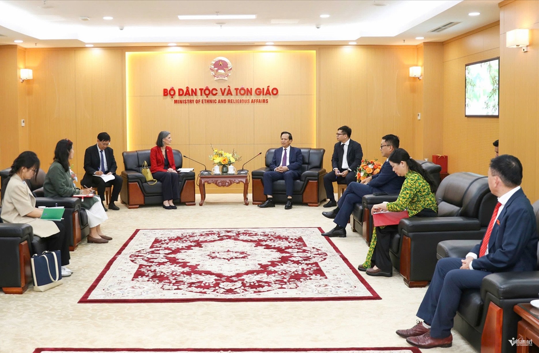 Quang cảnh buổi tiếp. Ảnh: Tuấn Minh.