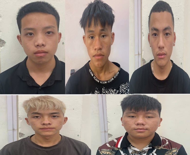 Công an tỉnh Bắc Ninh bắt 5 thiếu niên gây 20 vụ đập kính ô tô trộm cắp tài sản. Ảnh: Công an tỉnh Bắc Ninh.