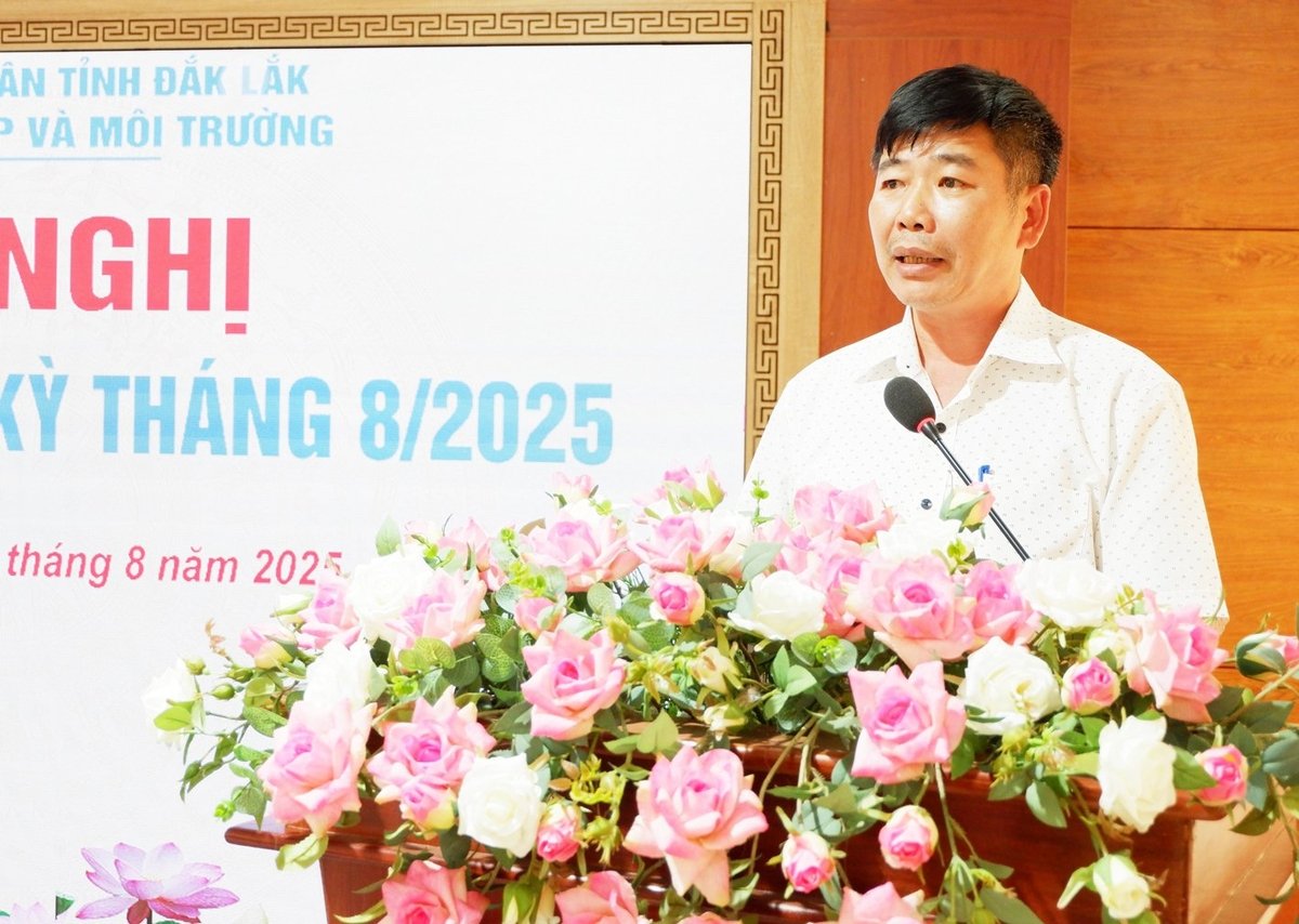 Ông Trần Ngọc Trịnh, Trưởng phòng Kế hoạch tài chính báo cáo tại Hội nghị. Ảnh: Tuấn Trần.