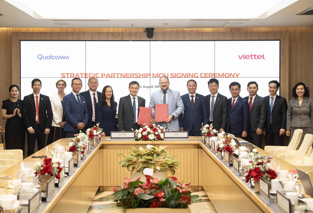 Tập đoàn Qualcomm và Viettel tiếp tục nâng tầm hợp tác chiến lược sau 16 năm làm việc cùng nhau. Ảnh: Viettel.