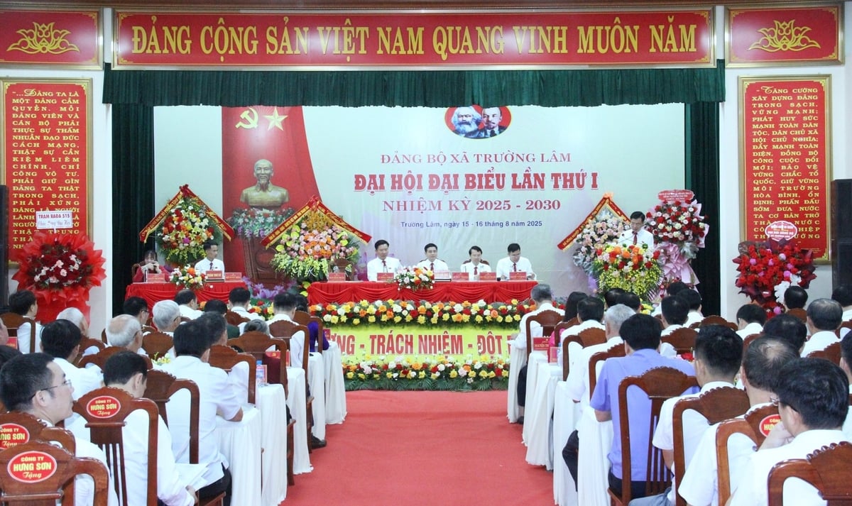 Ban Chấp hành Đảng bộ xã Trường Lâm lần thứ I, nhiệm kỳ 2025 - 2030 gồm 27 đồng chí. Ảnh: Trung Quân.