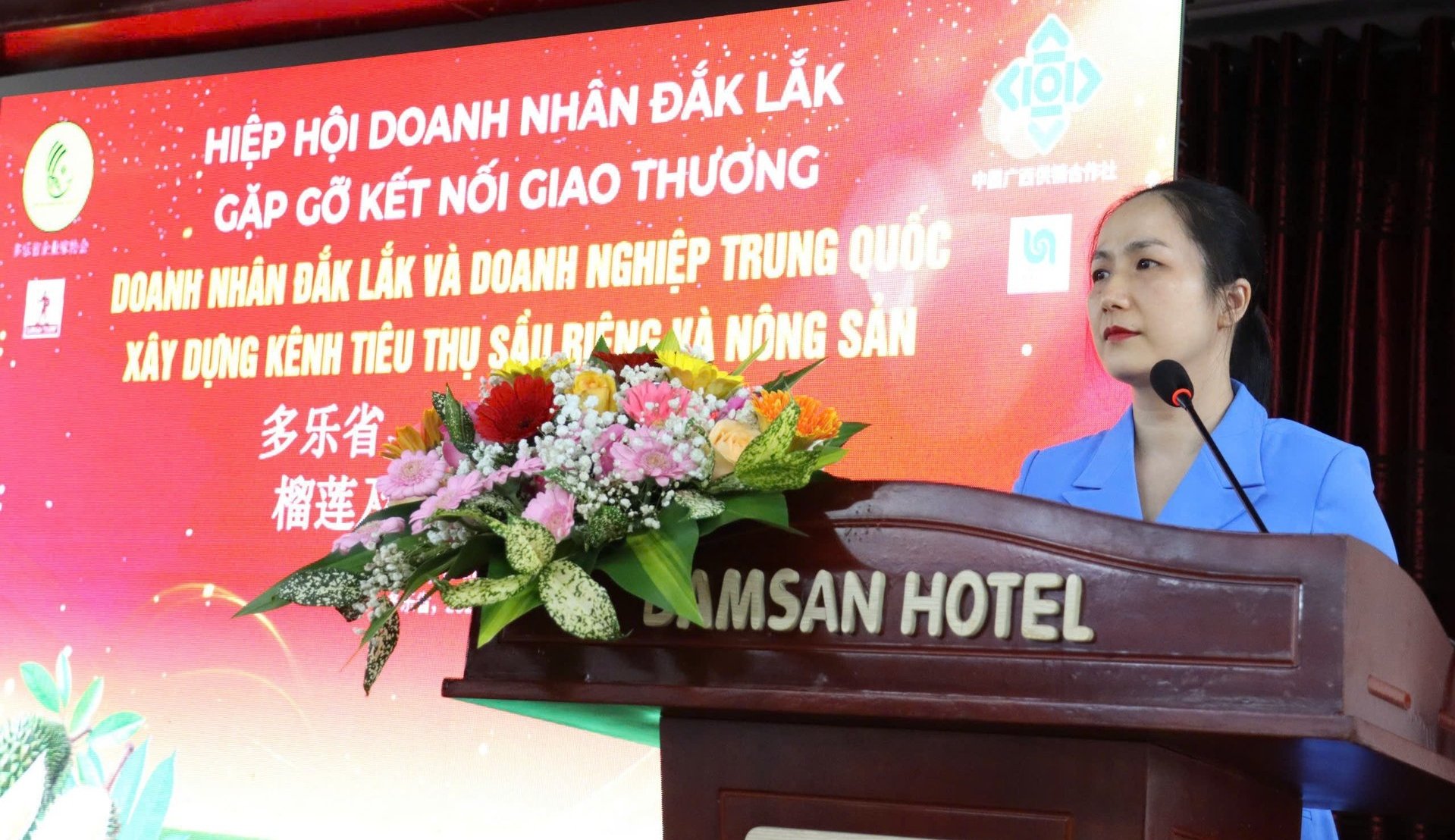 Giám đốc Sở Công thương Nguyễn Thị Thu An phát biểu tại sự kiện. Ảnh: Tuấn Trần. Giám đốc Sở Công thương Nguyễn Thị Thu An phát biểu tại sự kiện. Ảnh: Tuấn Trần.