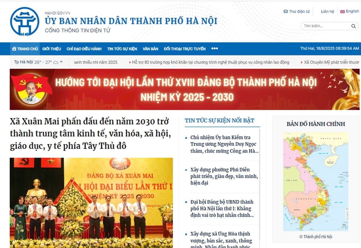 Hà Nội vừa ban hành Quy chế quản lý, vận hành và cung cấp thông tin đối với Cổng thông tin điện tử của cơ quan nhà nước thành phố Hà Nội. Ảnh: Chụp lại từ Cổng thông tin điện tử UBND TP. Hà Nội. Hà Nội vừa ban hành Quy chế quản lý, vận hành và cung cấp thông tin đối với Cổng thông tin điện tử của cơ quan nhà nước thành phố Hà Nội. Ảnh: Chụp lại từ Cổng thông tin điện tử UBND TP. Hà Nội.