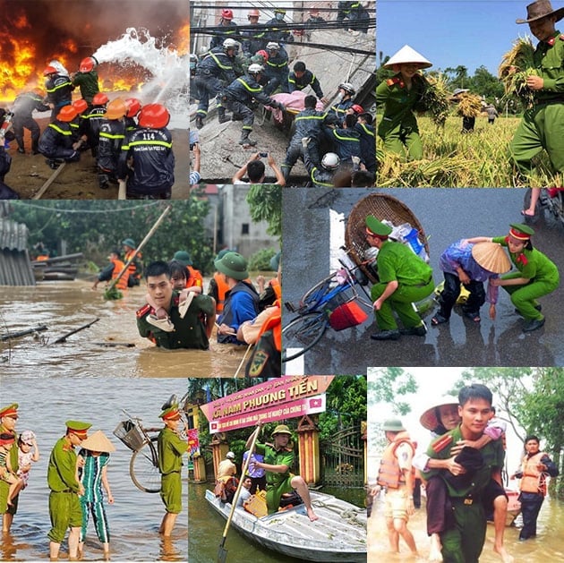 Lực lượng Công an nhân dân sẵn sàng hy sinh 'thức cho dân ngủ, gác cho dân vui chơi, lấy niềm vui, hạnh phúc của Nhân dân làm niềm vui, lẽ sống của mình'; xả thân vì sự nghiệp cách mạng, vì cuộc sống bình yên và hạnh phúc của nhân dân. Ảnh: VGP
