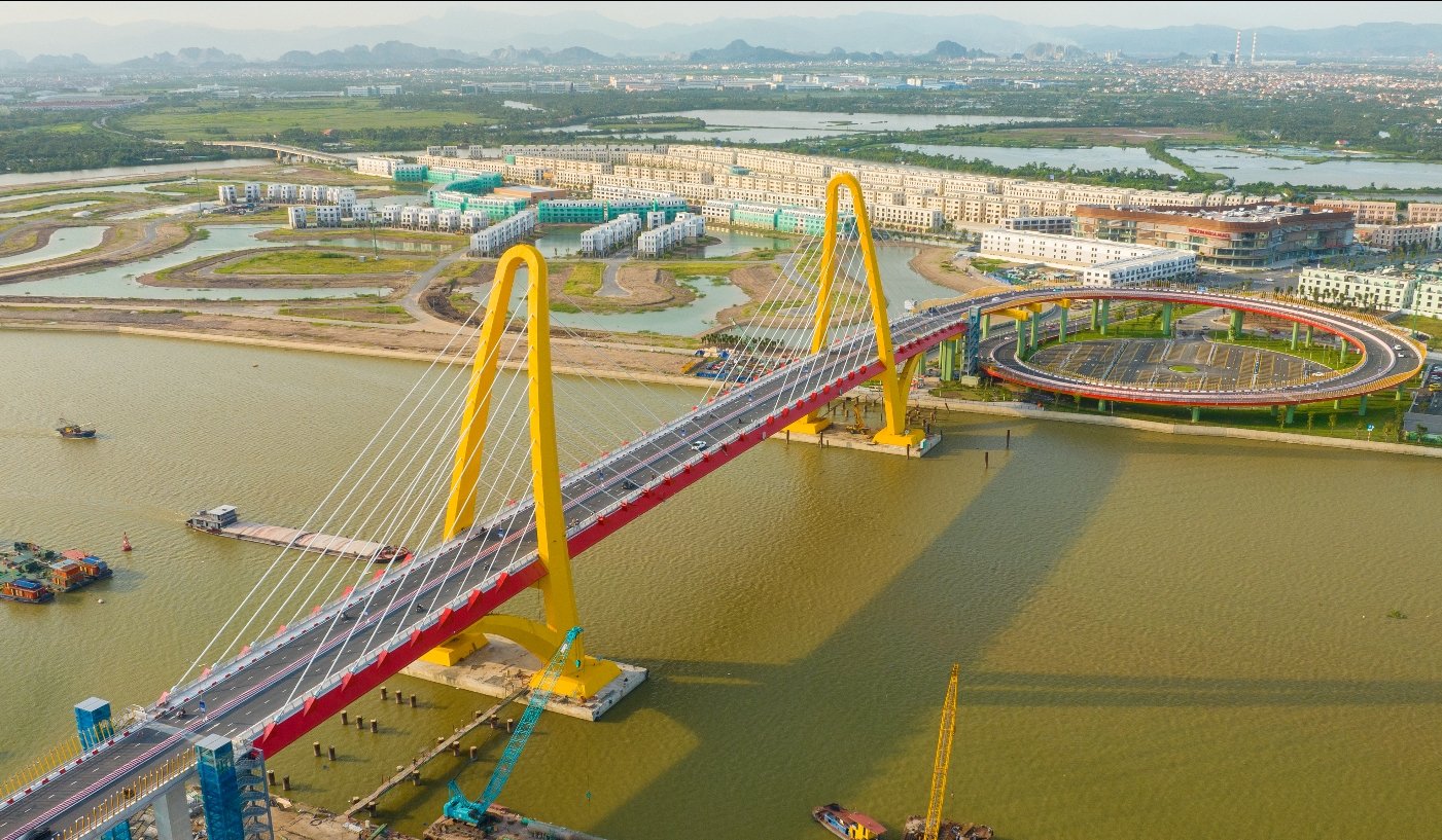 Dự án cầu Máy Chai bắc qua sông Cấm (TP. Hải Phòng) có tổng chiều dài 2,2k, được triển khai từ năm 2023-2025. Ảnh: BTC. Dự án cầu Máy Chai bắc qua sông Cấm (TP. Hải Phòng) có tổng chiều dài 2,2k, được triển khai từ năm 2023-2025. Ảnh: BTC.