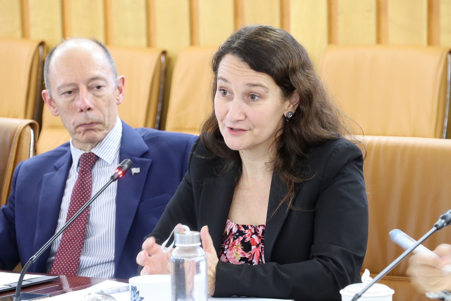Bà Valeria Csukasi, Thứ trưởng Bộ Ngoại giao Uruguay, tin tưởng Việt Nam sẽ trở thành một đối tác quan trọng của Uruguay. Ảnh: Phương Linh.