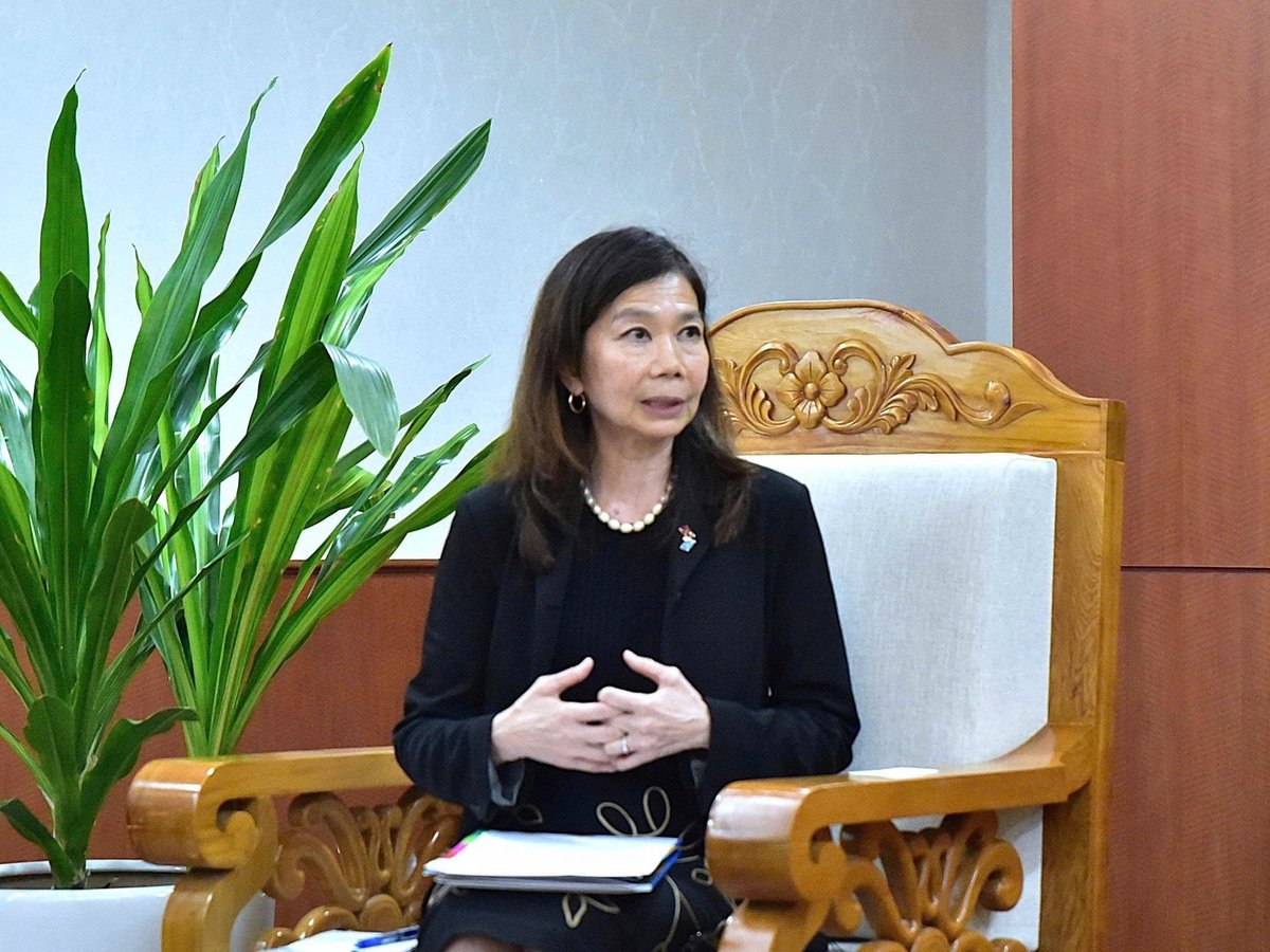 Theo bà Pauline Tamesis, đại diện các cơ quan Liên hợp quốc tại Việt Nam đang triển khai nhiều kế hoạch hỗ trợ cụ thể cho các cam kết khí hậu. Ảnh: Kiều Chi.