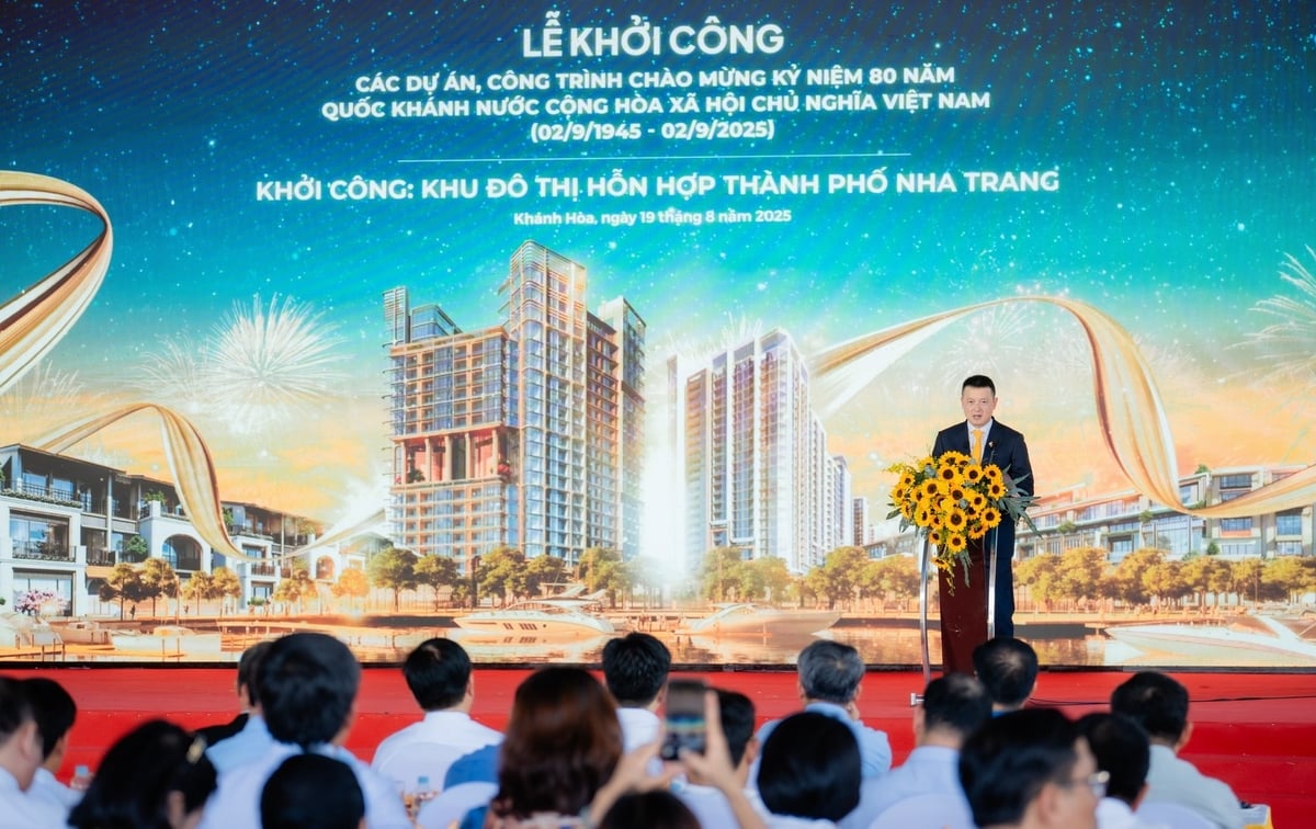 Ông Đặng Minh Trường, Chủ tịch HĐQT Tập đoàn Sun Group, phát biểu tại lễ khởi công. Ảnh: PC. Ông Đặng Minh Trường, Chủ tịch HĐQT Tập đoàn Sun Group, phát biểu tại lễ khởi công. Ảnh: PC.