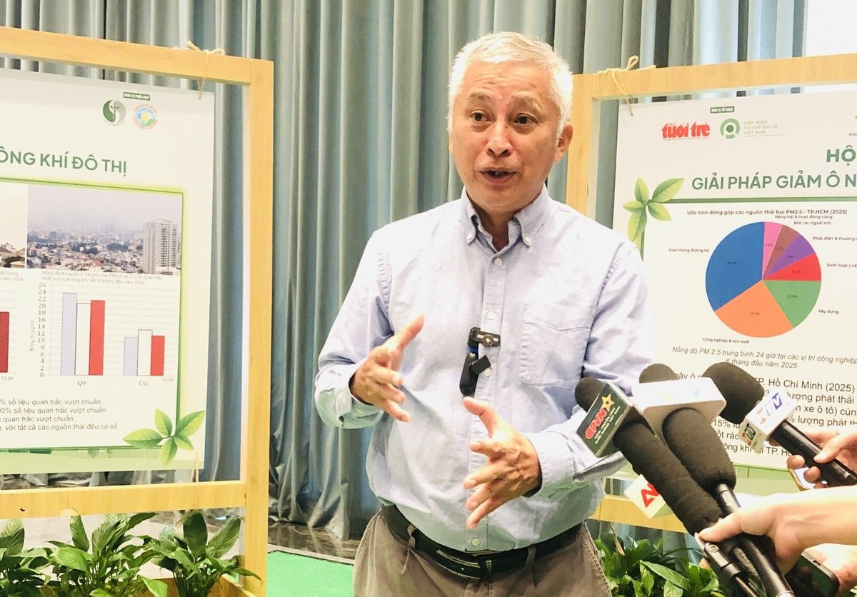 Tiến sĩ Hoàng Dương Tùng - Chủ tịch Mạng lưới Không khí sạch Việt Nam cho rằng thách thức lớn nhất không chỉ nằm ở việc chuyển đổi phương tiện, mà còn ở hạ tầng và chính sách xã hội đi kèm. Ảnh: Hà Duyên. Tiến sĩ Hoàng Dương Tùng - Chủ tịch Mạng lưới Không khí sạch Việt Nam cho rằng thách thức lớn nhất không chỉ nằm ở việc chuyển đổi phương tiện, mà còn ở hạ tầng và chính sách xã hội đi kèm. Ảnh: Hà Duyên.