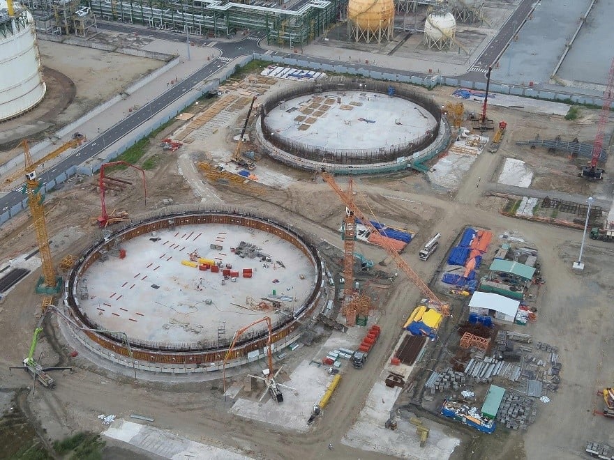 Dự án Cải tạo LSP: Xây dựng 2 bể chứa ethane siêu lạnh. Ảnh: LSP. Dự án Cải tạo LSP: Xây dựng 2 bể chứa ethane siêu lạnh. Ảnh: LSP.