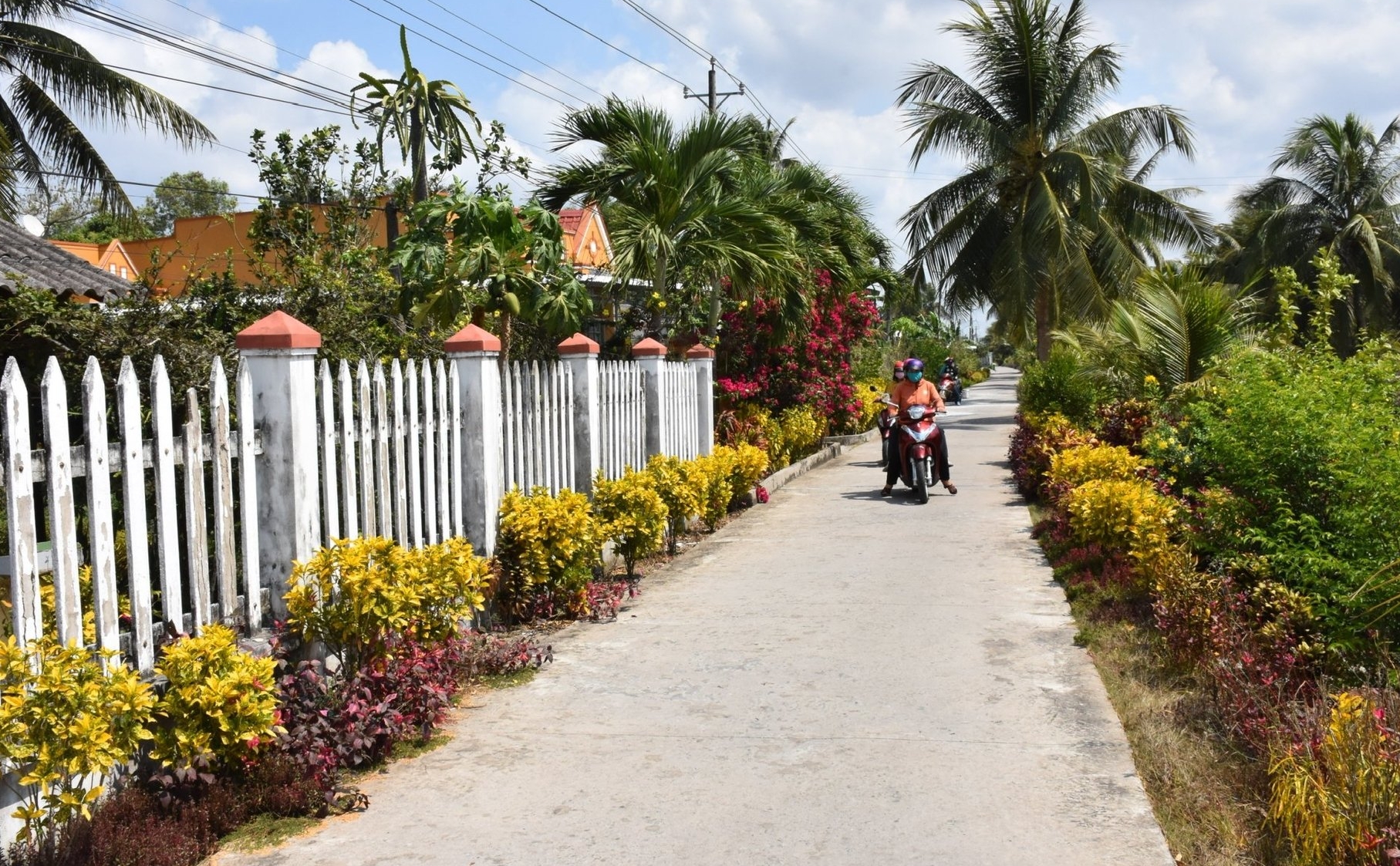 Tuyến lộ nông thôn mới xã Châu Thới. Ảnh: Trọng Linh.