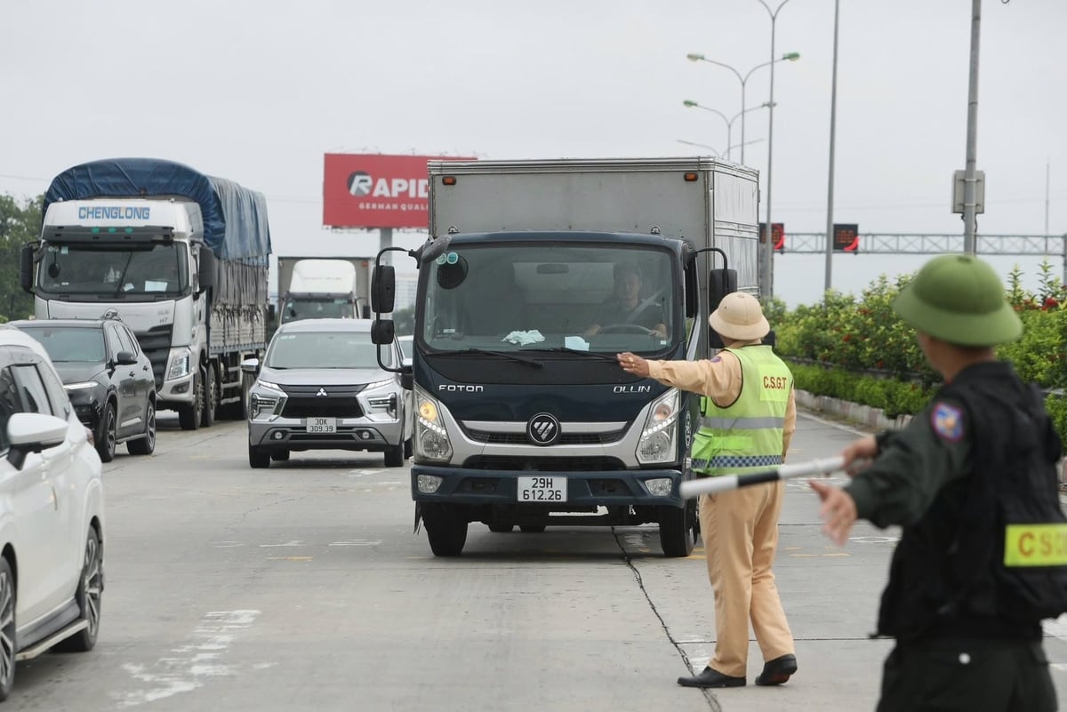Các tuyến đường cao tốc, sẽ phân luồng từ các vị trí nút giao. Ảnh: Cục CSGT. 
