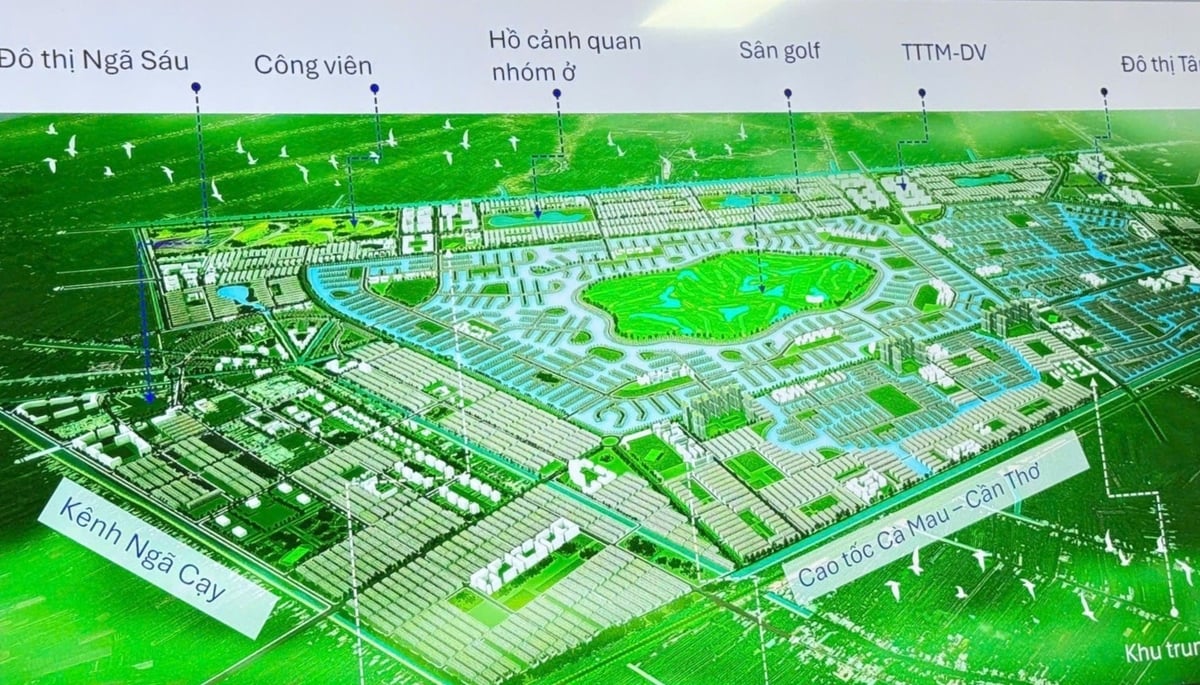 Sơ đồ phối cảnh tổ chức không gian kiến trúc cảnh quan Dự án Mekong City. Ảnh: Chụp từ màn hình. Sơ đồ phối cảnh tổ chức không gian kiến trúc cảnh quan Dự án Mekong City. Ảnh: Chụp từ màn hình.