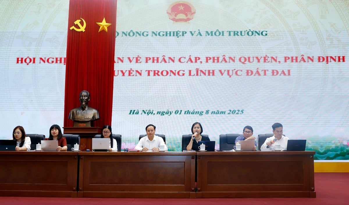 Bộ Nông nghiệp và Môi trường tổ chức Hội nghị tập huấn toàn quốc về phân cấp, phân quyền, phân định thẩm quyền trong lĩnh vực đất đai vào 1/8. Ảnh: Trường Giang.