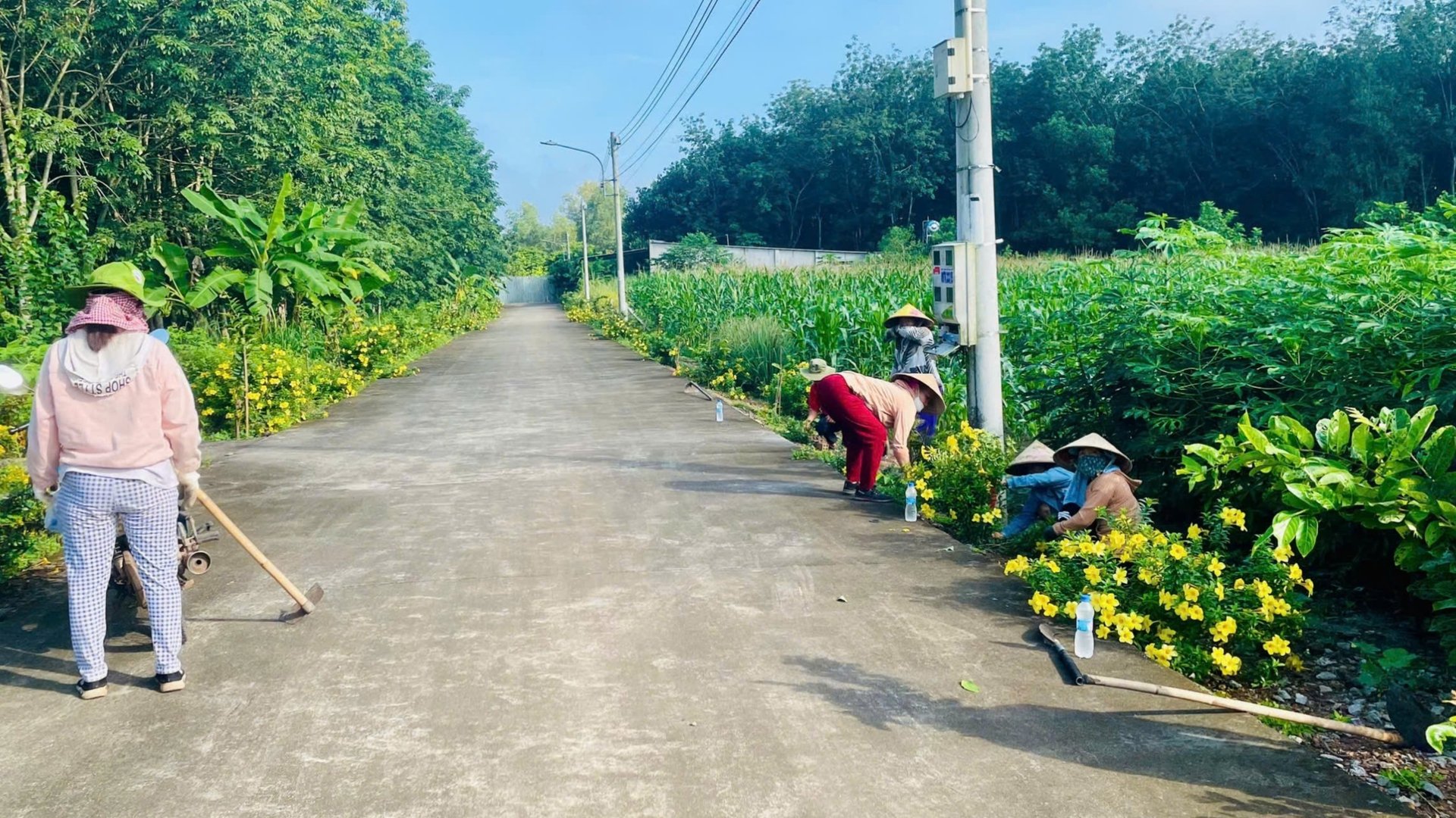 Người dân Phước Thành tích cực dọn dẹp vệ sinh, lan tỏa tinh thần trách nhiệm giữ gìn môi trường xanh, sạch, đẹp. Ảnh: Trần Phi. Người dân Phước Thành tích cực dọn dẹp vệ sinh, lan tỏa tinh thần trách nhiệm giữ gìn môi trường xanh, sạch, đẹp. Ảnh: Trần Phi.