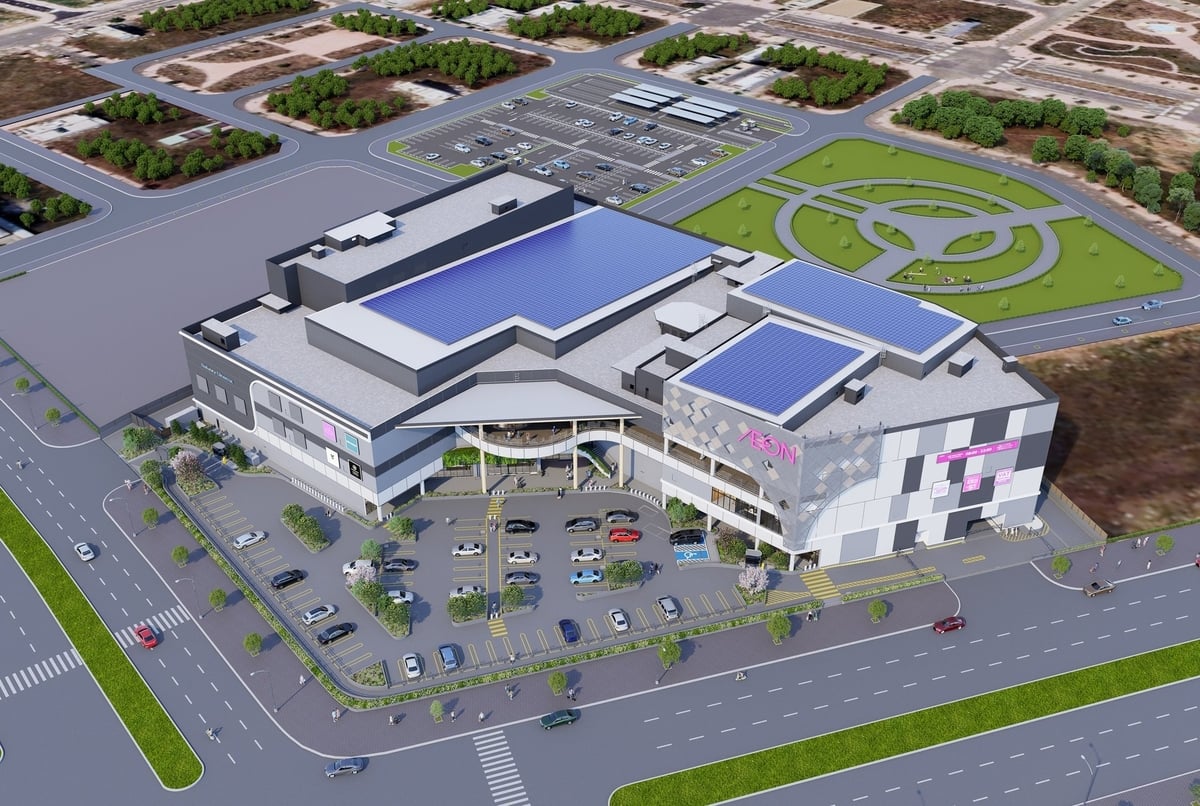 Phối cảnh Trung tâm thương mại AEON Tân An. Ảnh: AEON.