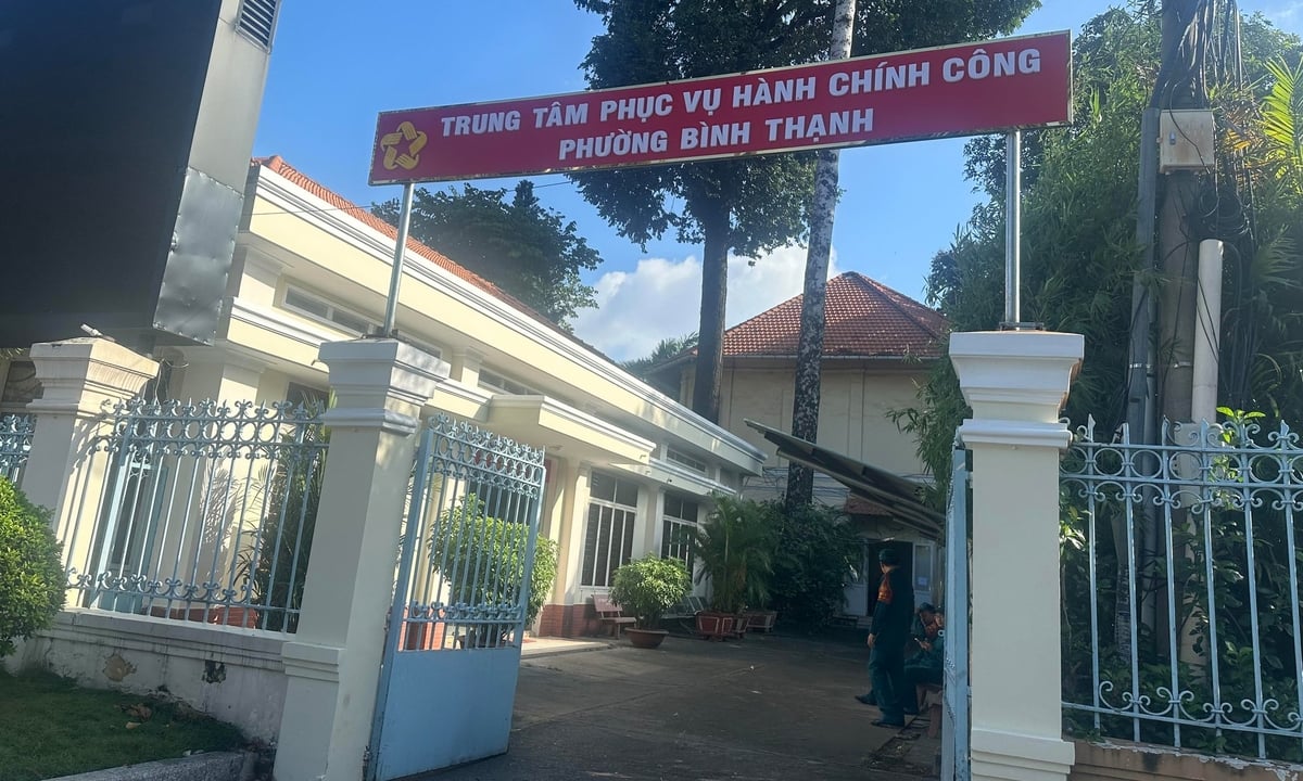 Trung tâm Phục vụ hành chính công phường Bình Thạnh, TP.HCM. Ảnh: Tường Tú.