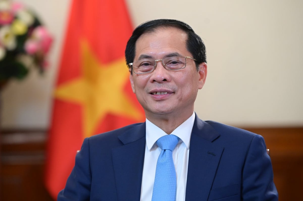 Phó Thủ tướng Bùi Thanh Sơn nêu ra 5 nhiệm vụ trọng tâm của ngành ngoại giao trong thời gian tới. Ảnh: Tùng Đinh.