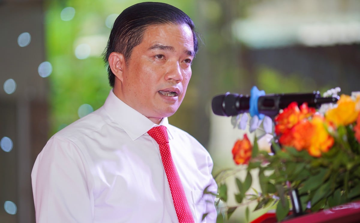 Tân Tổng Biên tập Đỗ Ngọc Thi phát biểu tại buổi lễ. Ảnh: HT.