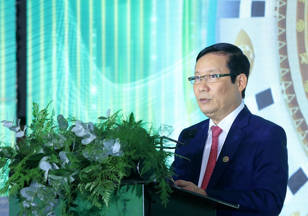 Chủ tịch VCCI Phạm Tấn Công phát biểu tại Diễn đàn. Ảnh: Phạm Oanh.