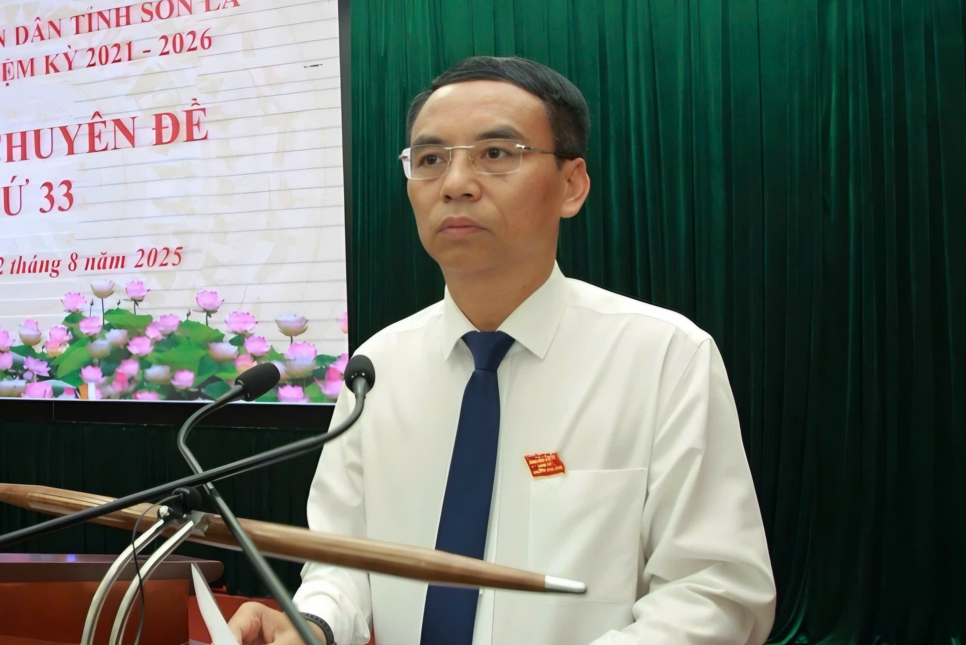 Ông Nguyễn Minh Tiến được bầu giữ chức Phó Chủ tịch UBND tỉnh Sơn La nhiệm kỳ 2021-2026. Ảnh: Nguyễn Nga.