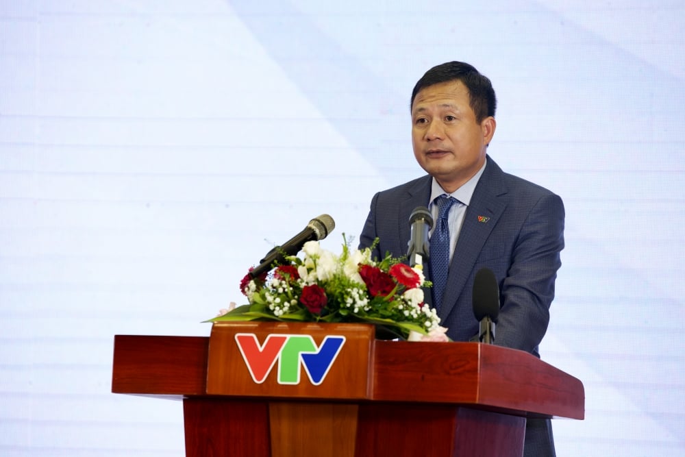 Ông Đỗ Đức Hoàng, Phó Tổng Giám đốc Đài Truyền hình Việt Nam phát biểu tại sự kiện. Ảnh: BTC. Ông Đỗ Đức Hoàng, Phó Tổng Giám đốc Đài Truyền hình Việt Nam phát biểu tại sự kiện. Ảnh: BTC.