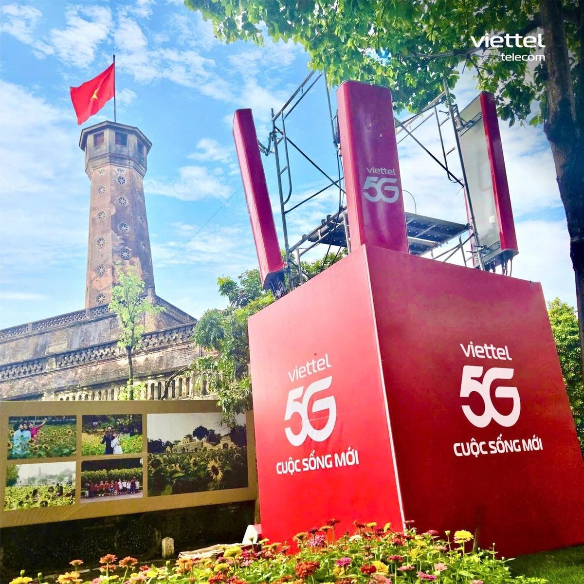 Viettel phát sóng mới 500 trạm BTS 5G để phục vụ nhân dân dịp Đại lễ 2/9. Ảnh: Minh Khang.