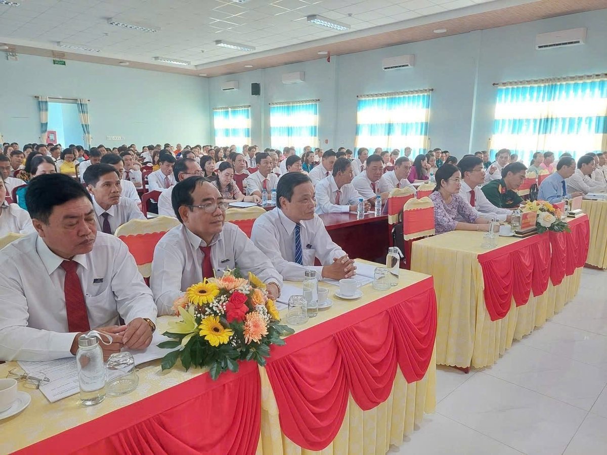 Đại hội Đại biểu Đảng bộ xã Hưng Hội (tỉnh Cà Mau) lần thứ I, nhiệm kỳ 2025-2030. Ảnh: Trọng Linh.