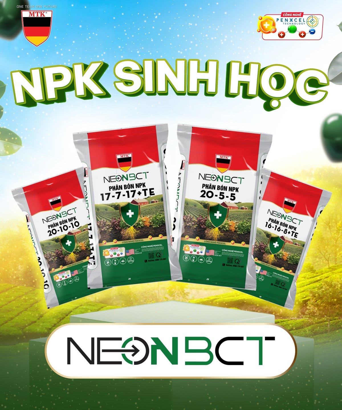 NEONBCT là sự kết hợp giữa phân bón NPK và chế phẩm sinh học độc quyền InnoSolve BCT của Tập đoàn Innovar AG. Ảnh: MTK. NEONBCT là sự kết hợp giữa phân bón NPK và chế phẩm sinh học độc quyền InnoSolve BCT của Tập đoàn Innovar AG. Ảnh: MTK.