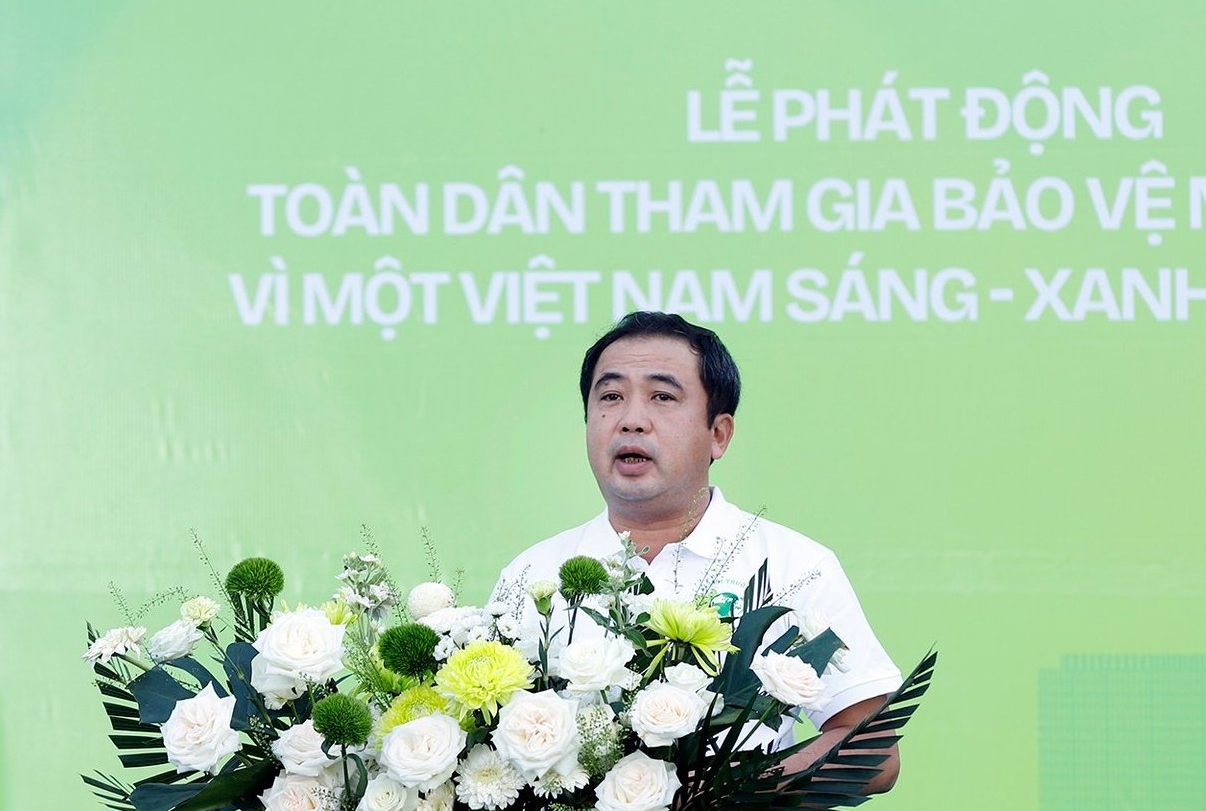 Quyền Bộ trưởng Bộ Nông nghiệp và Môi trường Trần Đức Thắng phát biểu tại Lễ phát động. Ảnh: Khương Trung. Quyền Bộ trưởng Bộ Nông nghiệp và Môi trường Trần Đức Thắng phát biểu tại Lễ phát động. Ảnh: Khương Trung.
