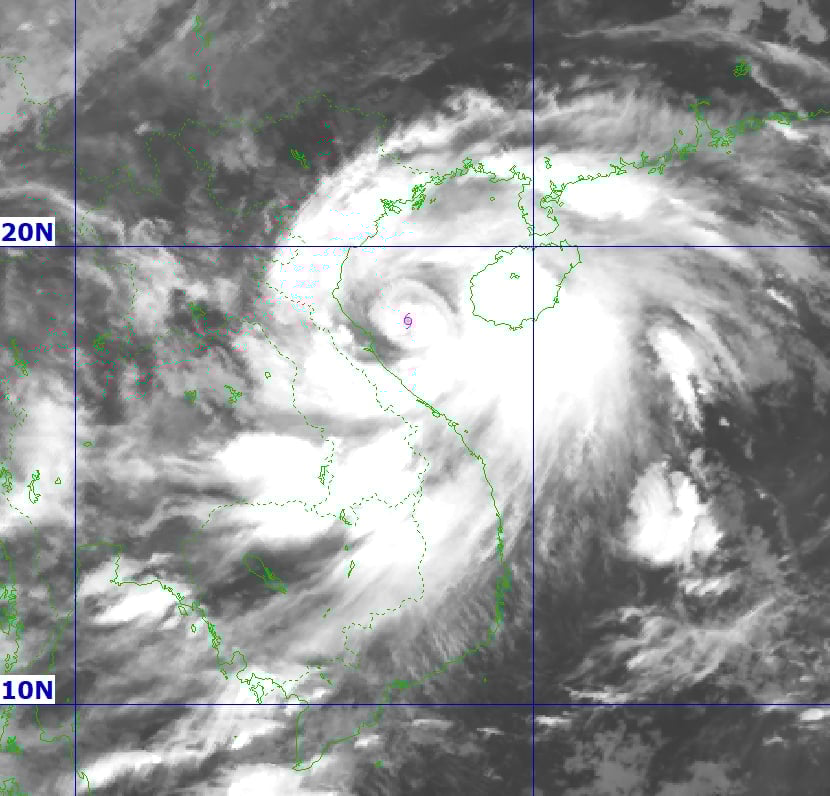 Ảnh radar vị trí bão lúc 7h sáng 25/8. Nguồn: NCHMF.