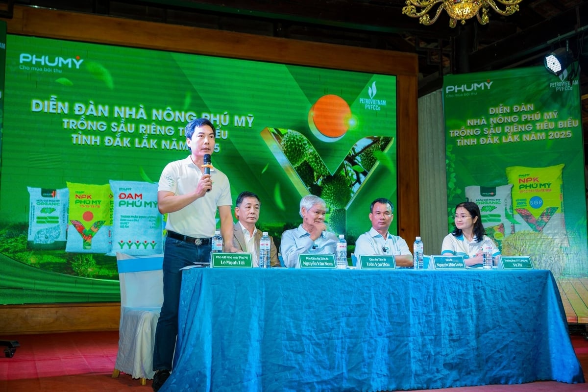 PVFCCo/Phú Mỹ tổ chức diễn đàn Nhà nông Phú Mỹ trồng sầu riêng tiêu biểu 2025. Ảnh: Đức Trung.