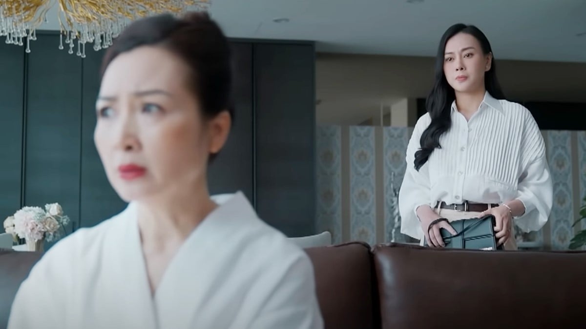 Bà Lý thẳng thừng quát Mỹ Anh. Ảnh CMH Bà Lý thẳng thừng quát Mỹ Anh. Ảnh CMH