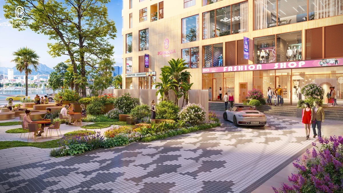 Đầu tư shophouse Peninsula Da Nang là sở hữu đặc quyền '3 trong 1': an cư – kinh doanh – tích trữ tài sản dài hạn. Ảnh: Đất Xanh Miền Trung.