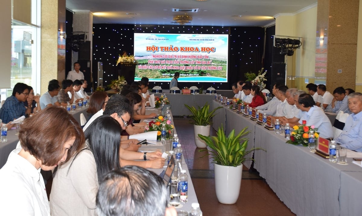 Hội thảo quy tụ nhiều nhà khoa học tại Gia Lai, chính quyền địa phương và nhà khoa học của Viện Khoa học - Xã hội vùng Nam bộ tham gia. Ảnh: V.Đ.T.