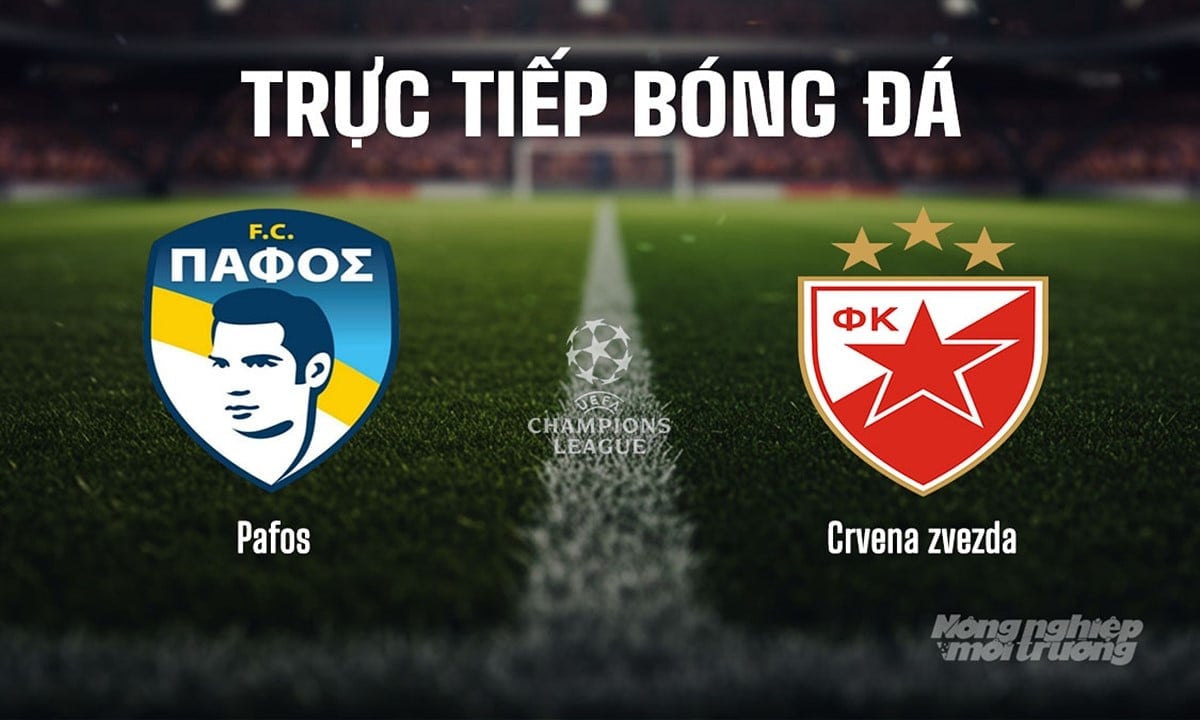 Trực tiếp bóng đá giữa Pafos vs Crvena zvezda ngày 27/8/2025