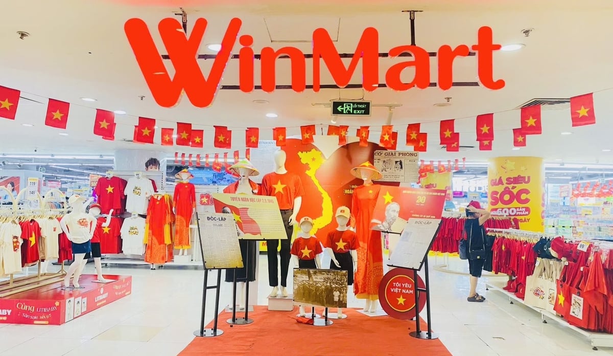 WinMart trang trí rực rỡ hưởng ứng lễ Quốc Khánh 2/9. Ảnh: Masan. WinMart trang trí rực rỡ hưởng ứng lễ Quốc Khánh 2/9. Ảnh: Masan.