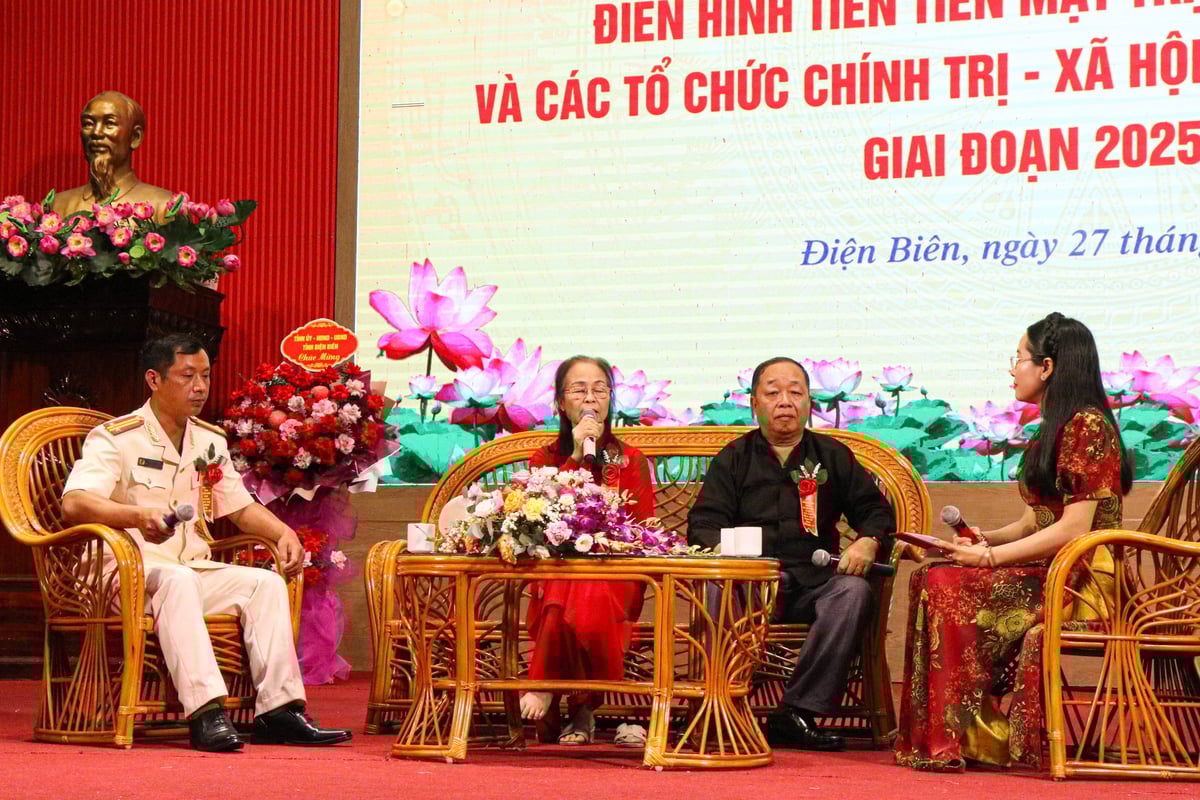 Gương điển hình tiên tiến giao lưu tại hội nghị. Ảnh: Hoàng Châu. Gương điển hình tiên tiến giao lưu tại hội nghị. Ảnh: Hoàng Châu.