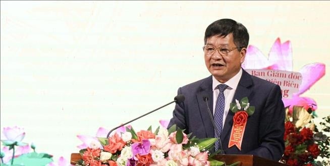 Ông Lê Thành Đô, Chủ tịch UBND tỉnh Điện Biên phát biểu tại hội nghị. Ảnh: Hoàng Châu. Ông Lê Thành Đô, Chủ tịch UBND tỉnh Điện Biên phát biểu tại hội nghị. Ảnh: Hoàng Châu.