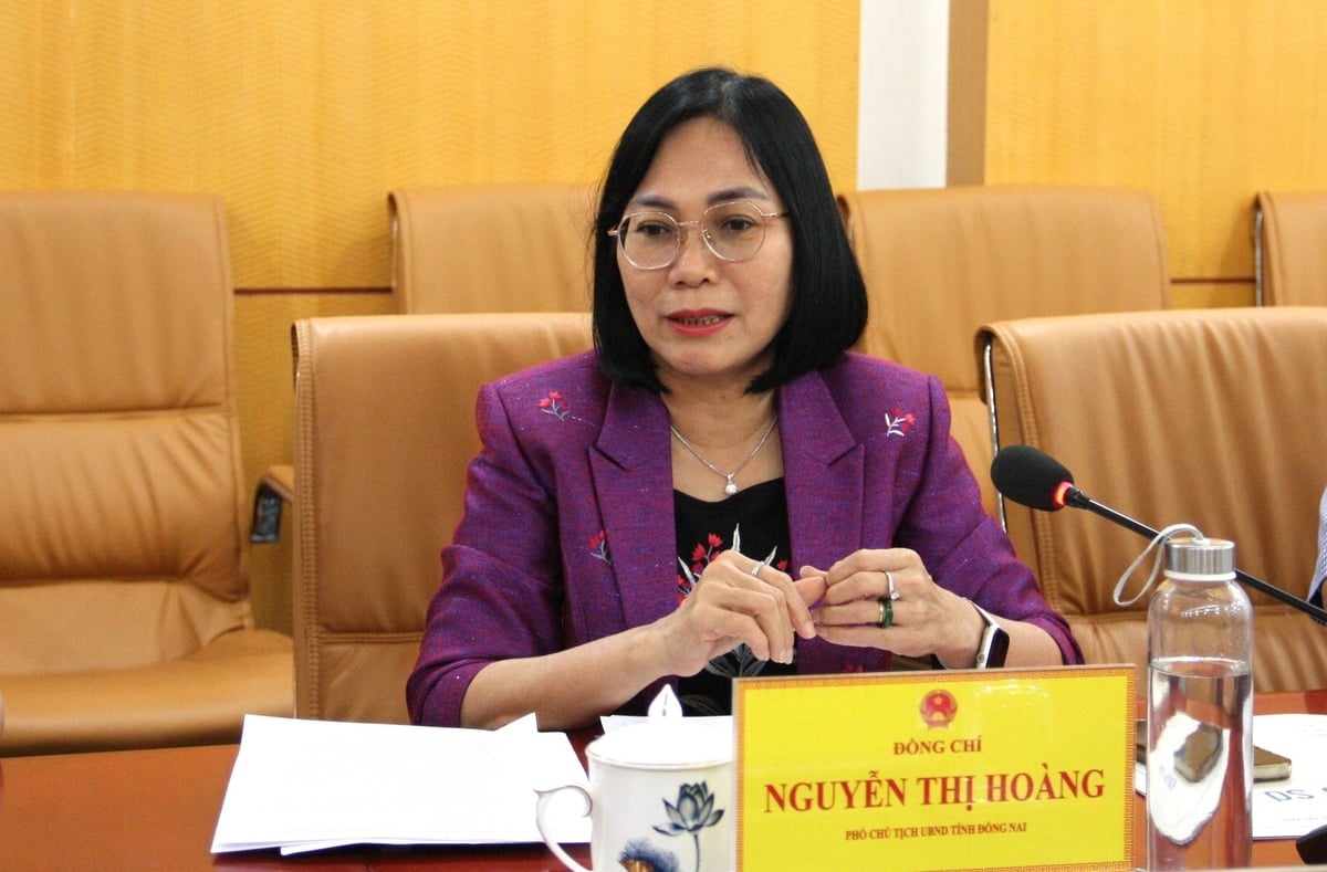 Bà Nguyễn Thị Hoàng - Phó Chủ tịch UBND tỉnh Đồng Nai tiếp thu ý kiến của Thứ trưởng Trần Quý Kiên. Ảnh: Mai Đan. Bà Nguyễn Thị Hoàng - Phó Chủ tịch UBND tỉnh Đồng Nai tiếp thu ý kiến của Thứ trưởng Trần Quý Kiên. Ảnh: Mai Đan.