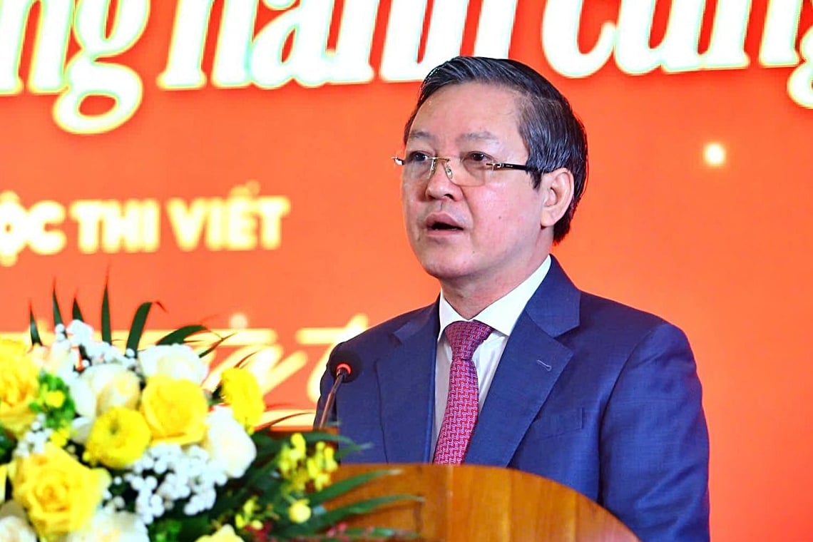 Ông Lương Quốc Đoàn: 'Trong bảo vệ Tổ quốc, nông dân giữ vai trò quan trọng trong thế trận quốc phòng toàn dân'. Ảnh: Bảo Thắng. Ông Lương Quốc Đoàn: 'Trong bảo vệ Tổ quốc, nông dân giữ vai trò quan trọng trong thế trận quốc phòng toàn dân'. Ảnh: Bảo Thắng.