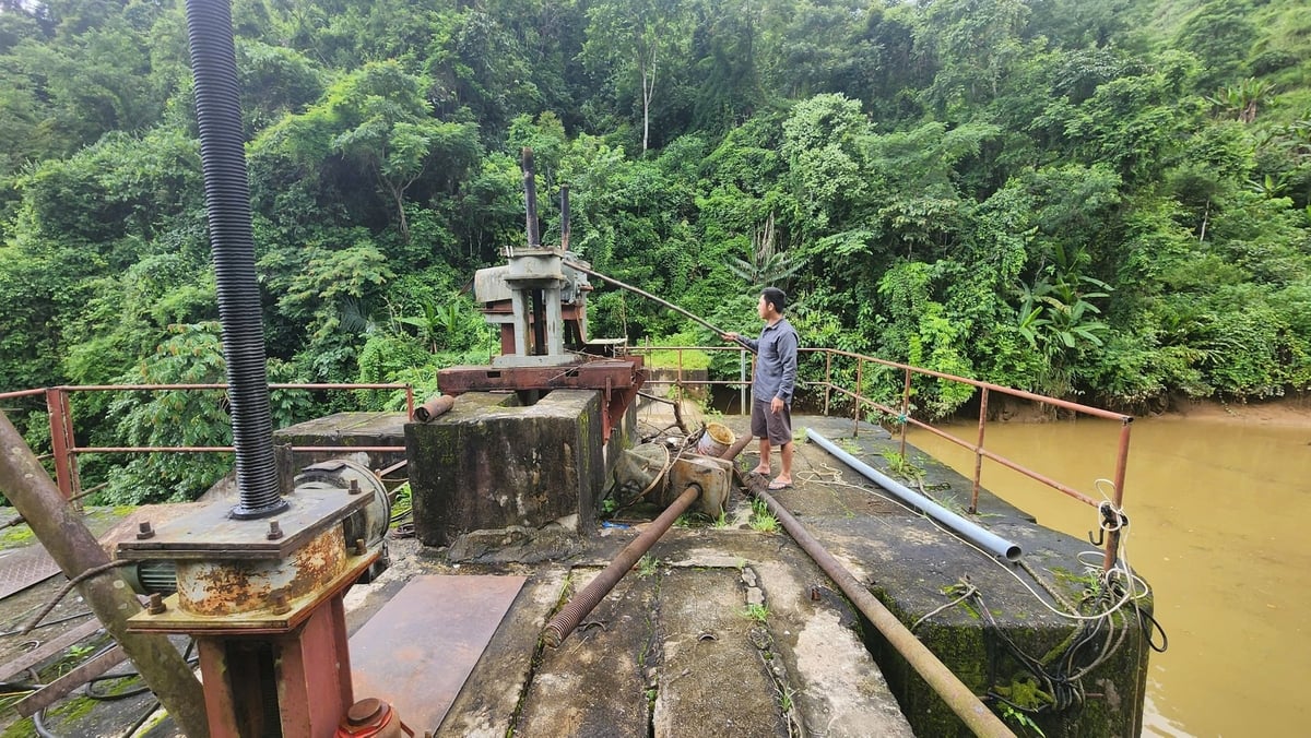 Một hạng mục công trình của Thủy điện Nậm Cát. Ảnh: Vân Giang.